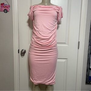 Elegant Pink Off-Shoulder Dress